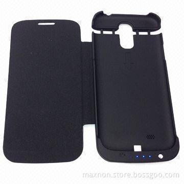 3200mAh power bank case for Galaxy S4/i9500 with leather screen protector